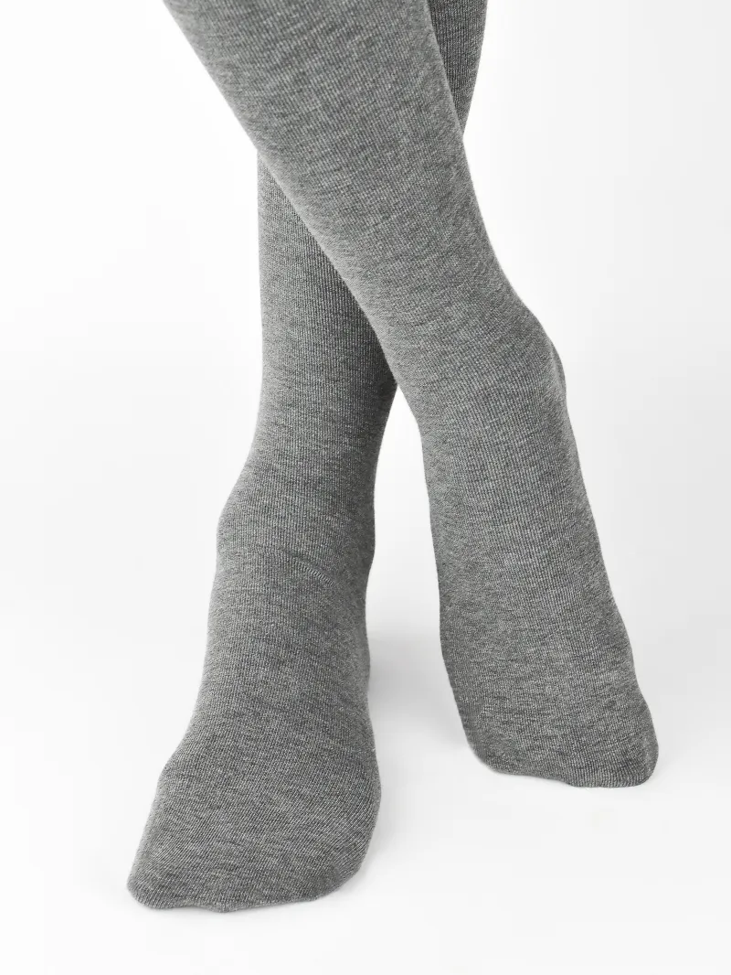 NOVITI RB004-G-05 Rajstopy Super Soft Melanż 116/122 - Grafitowy