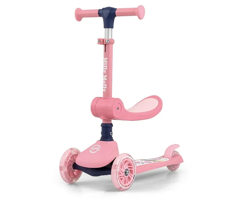 MILLY MALLY 5754 Hulajnoga Scooter FUZZY Pink