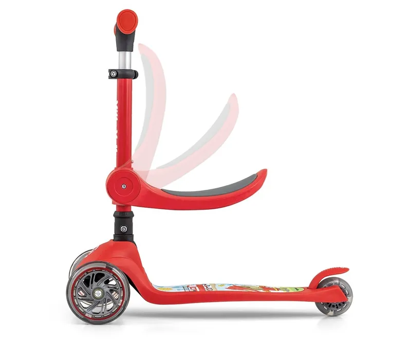 MILLY MALLY 5752 Hulajnoga Scooter FUZZY Red