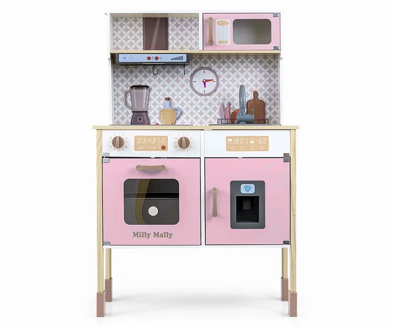 MILLY MALLY Drewniana Kuchnia Bjorn - Pink