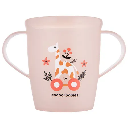 CANPOL 2/101 Kubek Otwarty Z Uchwytami 250 ml TOYS Koralowy