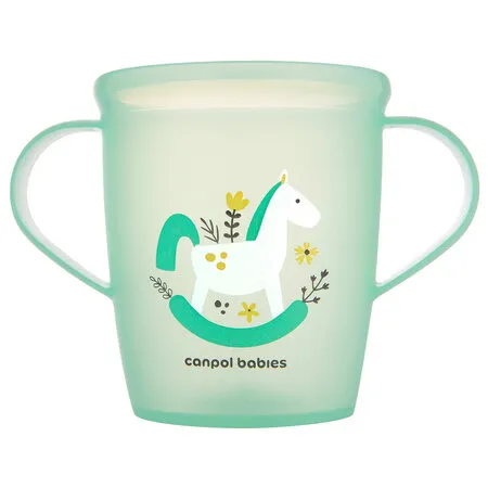 CANPOL 2/101 Kubek Otwarty Z Uchwytami 250 ml TOYS - Zielony