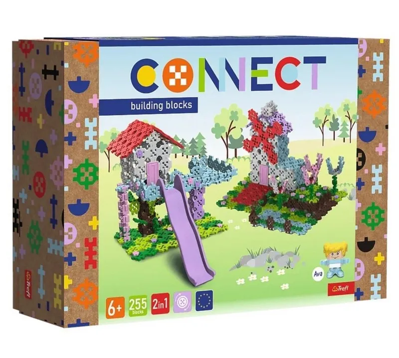 TREFL 61978 Klocki Connect 2w1 - Domek Na Drzewie / Wiatrak