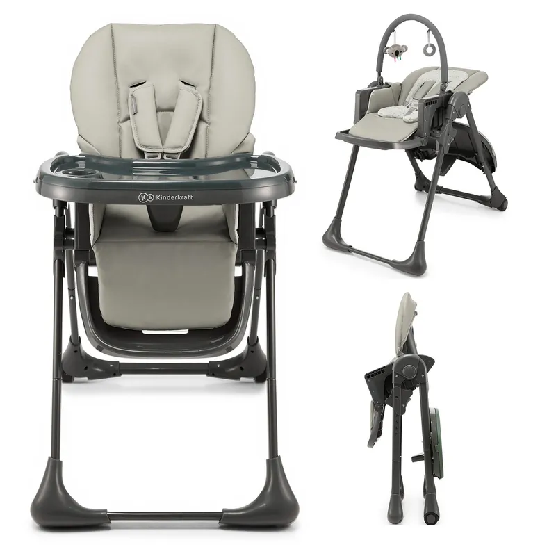 KINDERKRAFT Krzesełko Do Karmienia TUMMIE Grey
