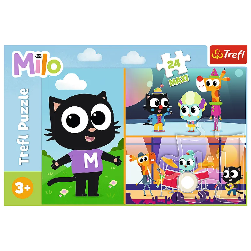 TREFL 14371 Puzzle 24 MAXI Przygody Małego Kotka Milo
