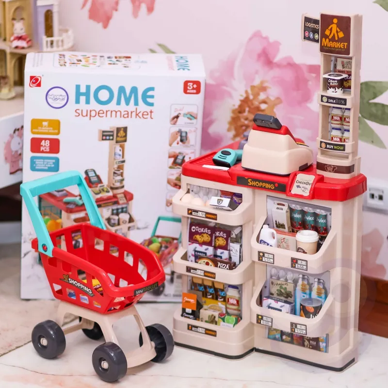 WOOPIE 29979 Supermarket Wózek Sklepowy Beż