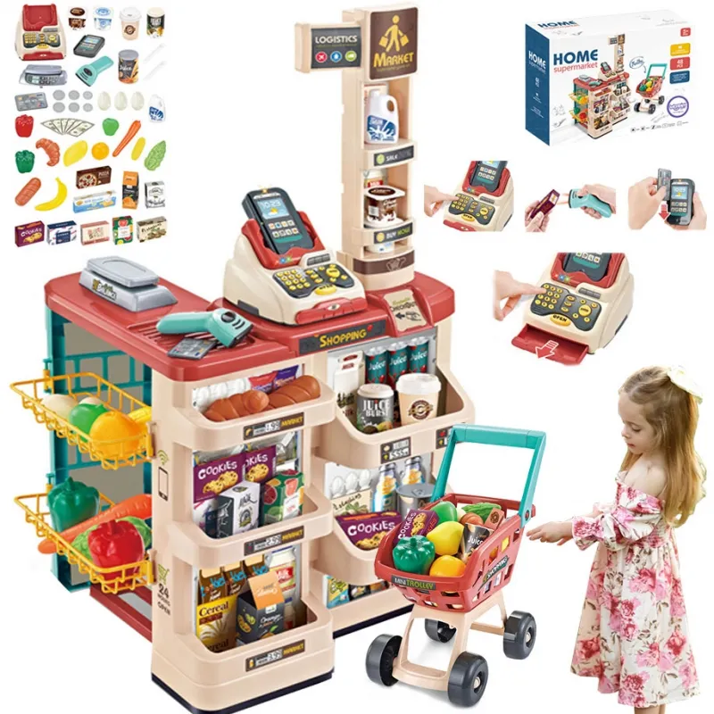 WOOPIE 29979 Supermarket Wózek Sklepowy Beż