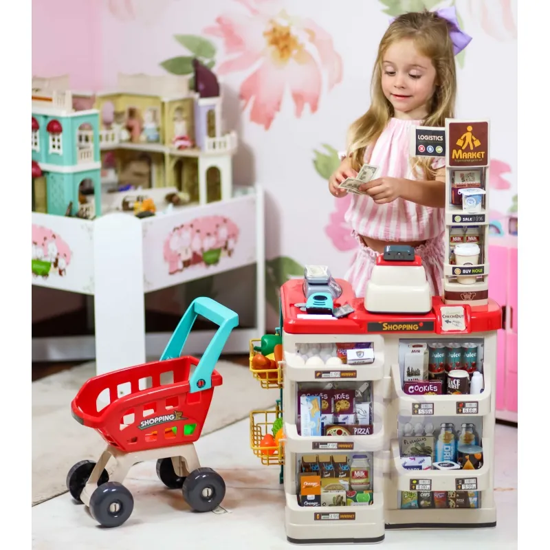 WOOPIE 29979 Supermarket Wózek Sklepowy Beż