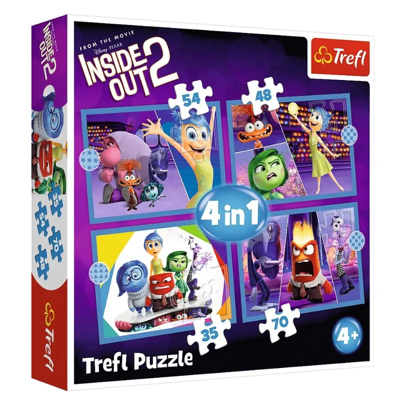TREFL 34652 Puzzle 4w1 Emocje Rządzą