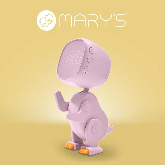 MARY'S MW61057 Budzik Robo Dino - Różowy