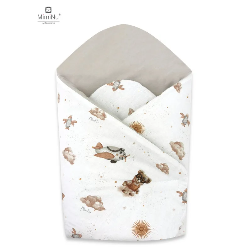 KIECZMERSKI Rożek Standard 75x75 cm MIMINU DESIGN Misie Bawełna 100% - Beżowe