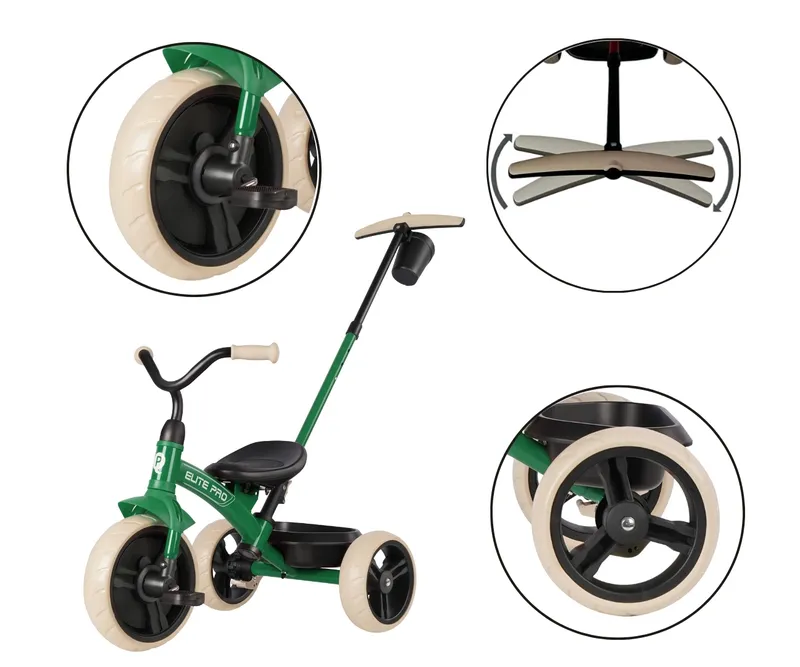 MILLY MALLY Qplay Rowerek Trójkołowy Elite Pro Green