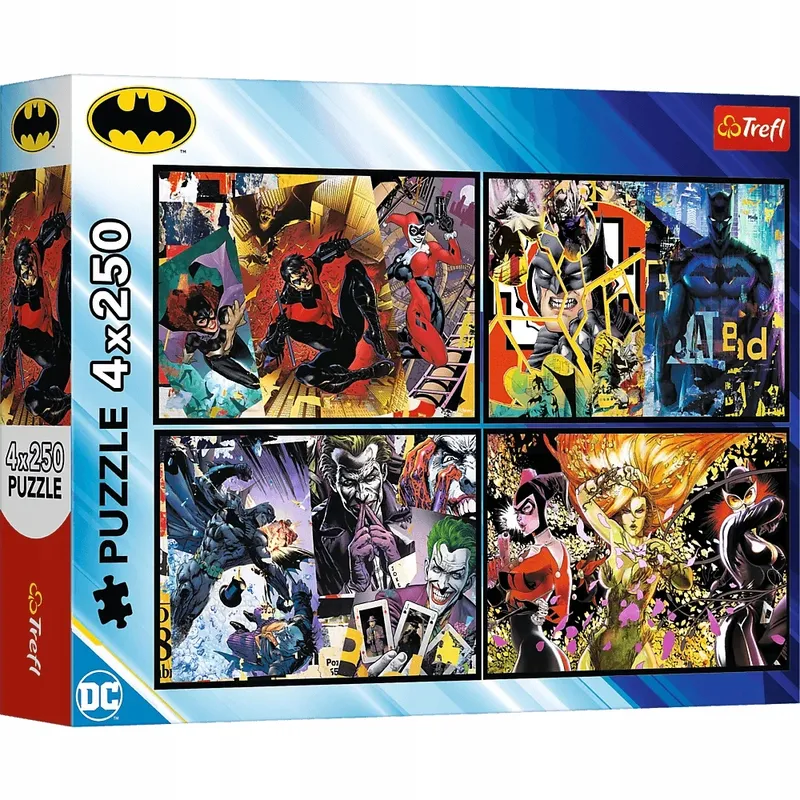 TREFL 13310 Puzzle 4x250 Batman W Akcji