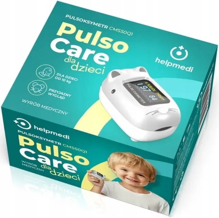 HELPMEDI PulsoCare Pulsoksymetr Myszka Dla Dzieci O Masie Pow. 10kg