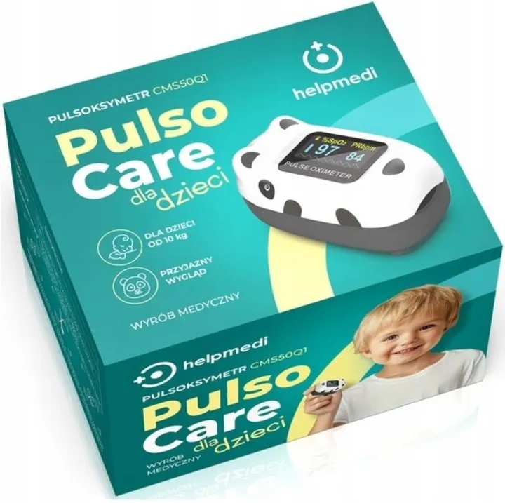 HELPMEDI PulsoCare Pulsoksymetr Panda Dla Dzieci O Masie Pow. 10kg