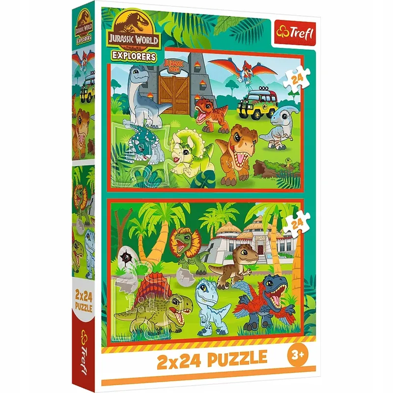 TREFL 34437 Puzzle 2x24 Małe Dinozaury / Universal Jurassic World