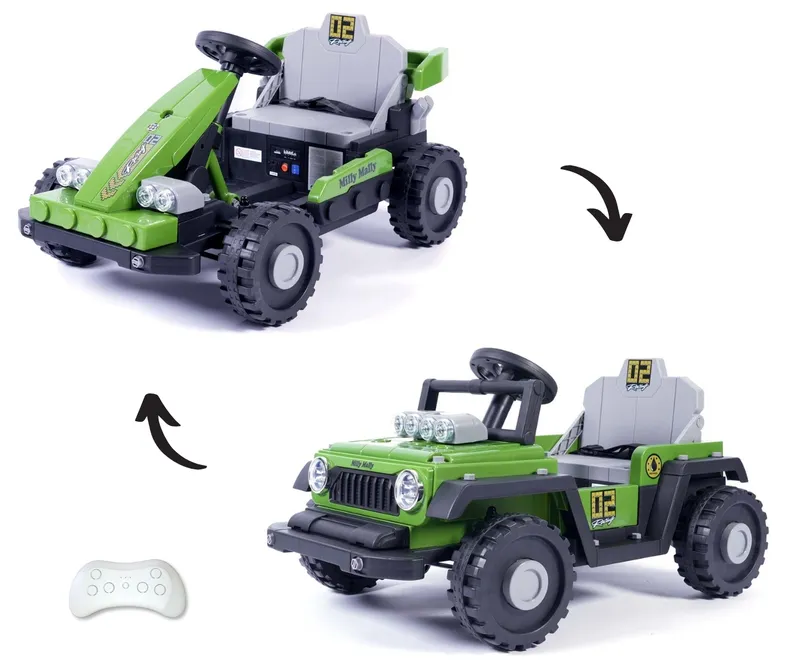 MILLY MALLY 6975 Pojazd Na Akumulator Prime 2w1 Green
