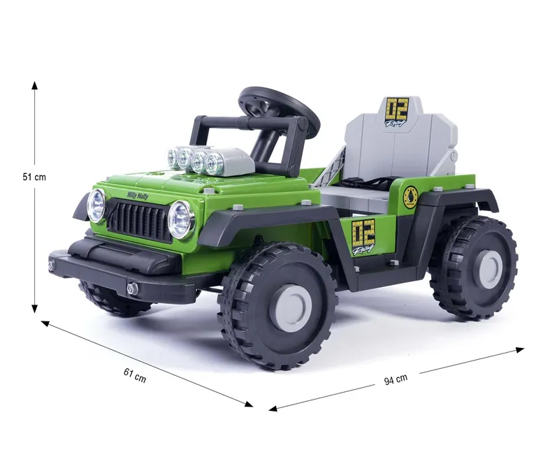 MILLY MALLY 6975 Pojazd Na Akumulator Prime 2w1 Green