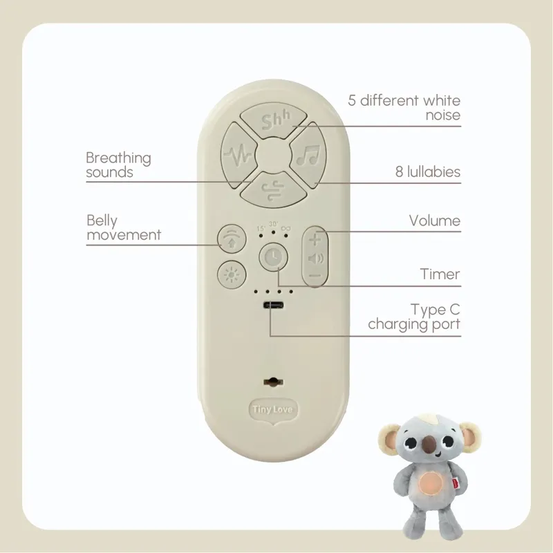 TINY LOVE TL130900 Oddychająca Przytulanka Koala Snuggly Buddy