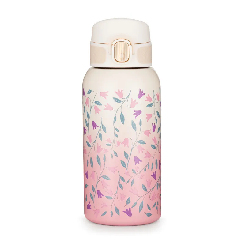 PETITE&MARS 151382 Butelka Termiczna Ze Stali Nierdzewnej Z Ustnikiem 500ml - Różowy