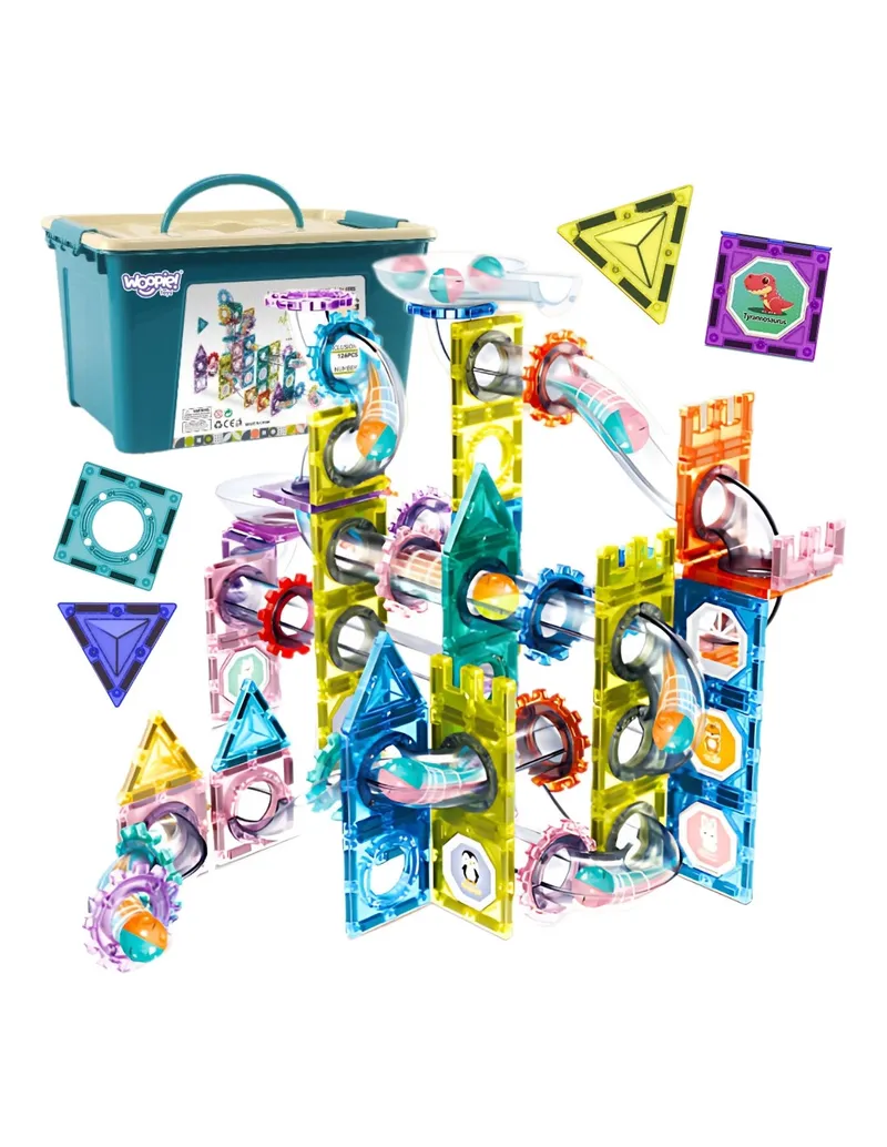 WOOPIE 54955 Klocki Magnetyczne Tor Kulkowy 126 el