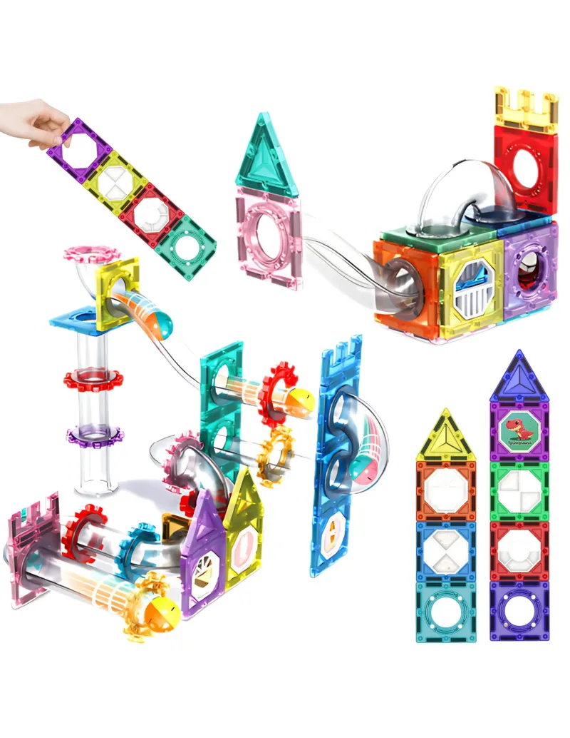 WOOPIE 54955 Klocki Magnetyczne Tor Kulkowy 126 el