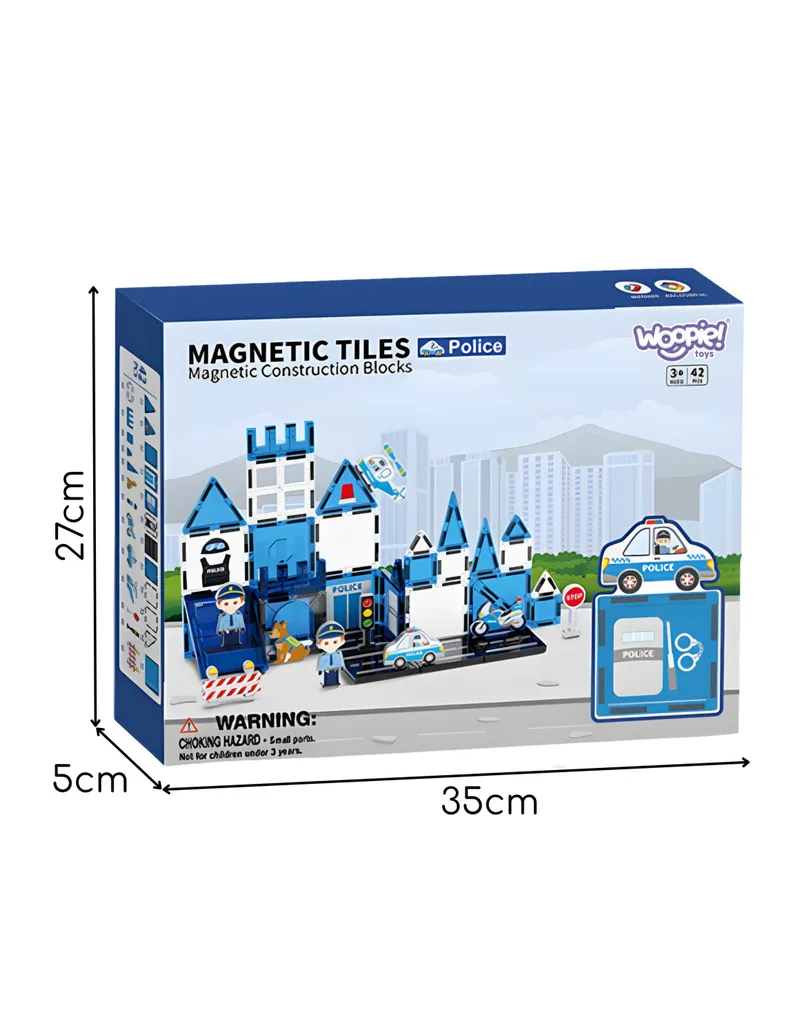 WOOPIE 55006 Klocki Magnetyczne Policja 42 el
