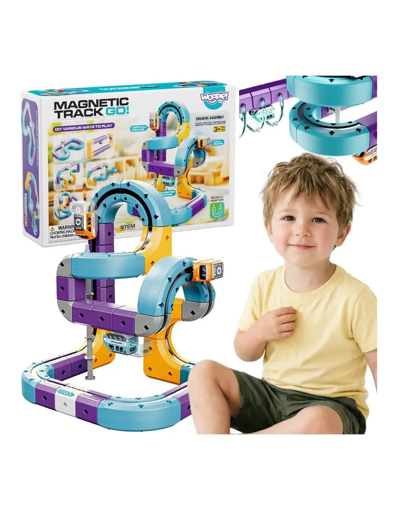 WOOPIE 58496 Zestaw Konstrukcyjny Tor Magnetyczny 54 el
