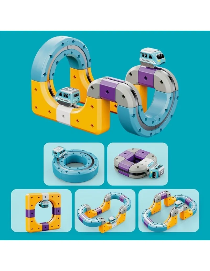 WOOPIE 58496 Zestaw Konstrukcyjny Tor Magnetyczny 54 el