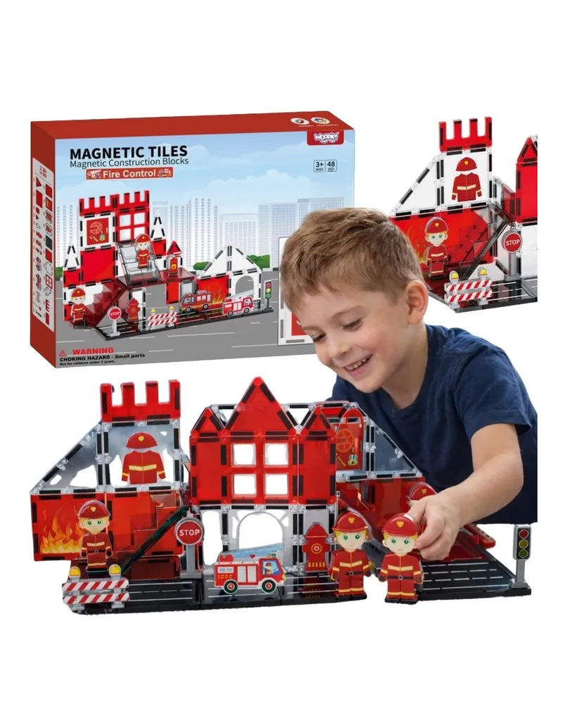 WOOPIE 55013 Klocki Magnetyczne Straż Pożarna 48 el