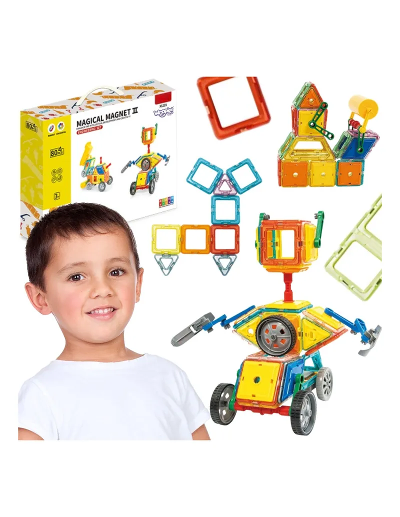 WOOPIE 55051 Klocki Magnetyczne Konstrukcyjne Pojazdy