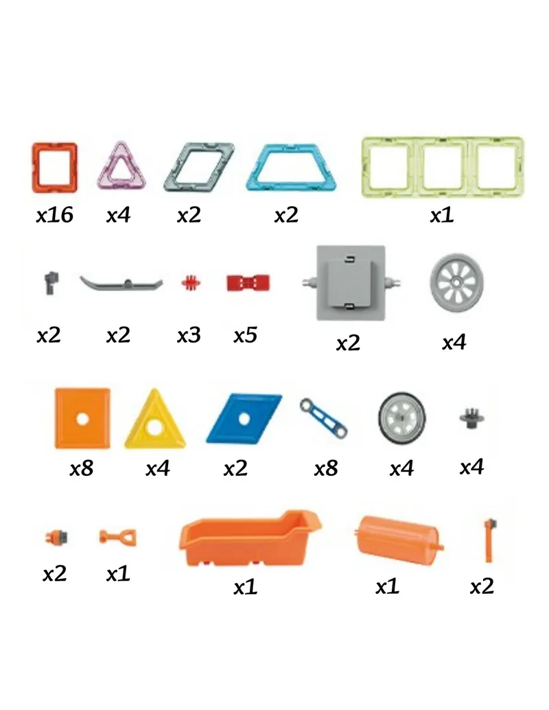 WOOPIE 55051 Klocki Magnetyczne Konstrukcyjne Pojazdy