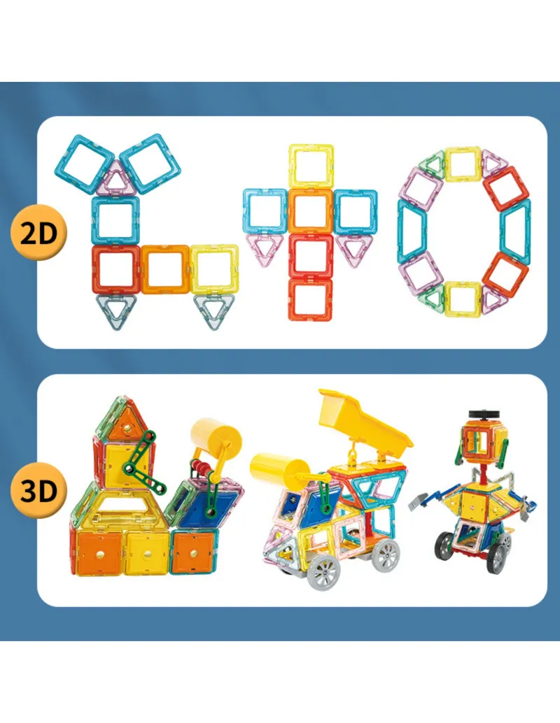 WOOPIE 55051 Klocki Magnetyczne Konstrukcyjne Pojazdy