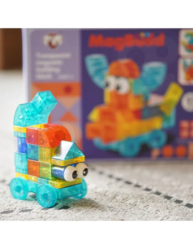 WOOPIE 55884 Klocki Magnetyczne Przeźroczyste 43 el