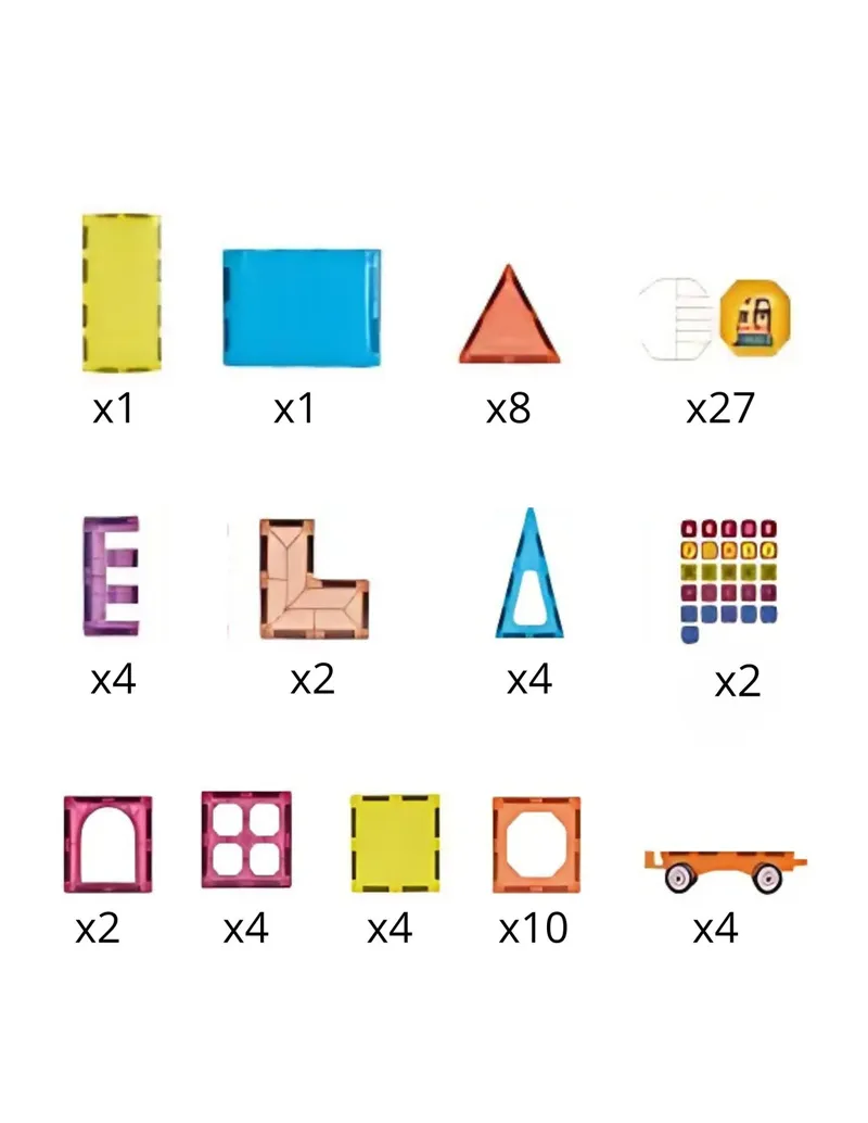 WOOPIE 56010 Klocki Magnetyczne 3D Pociąg 71 el