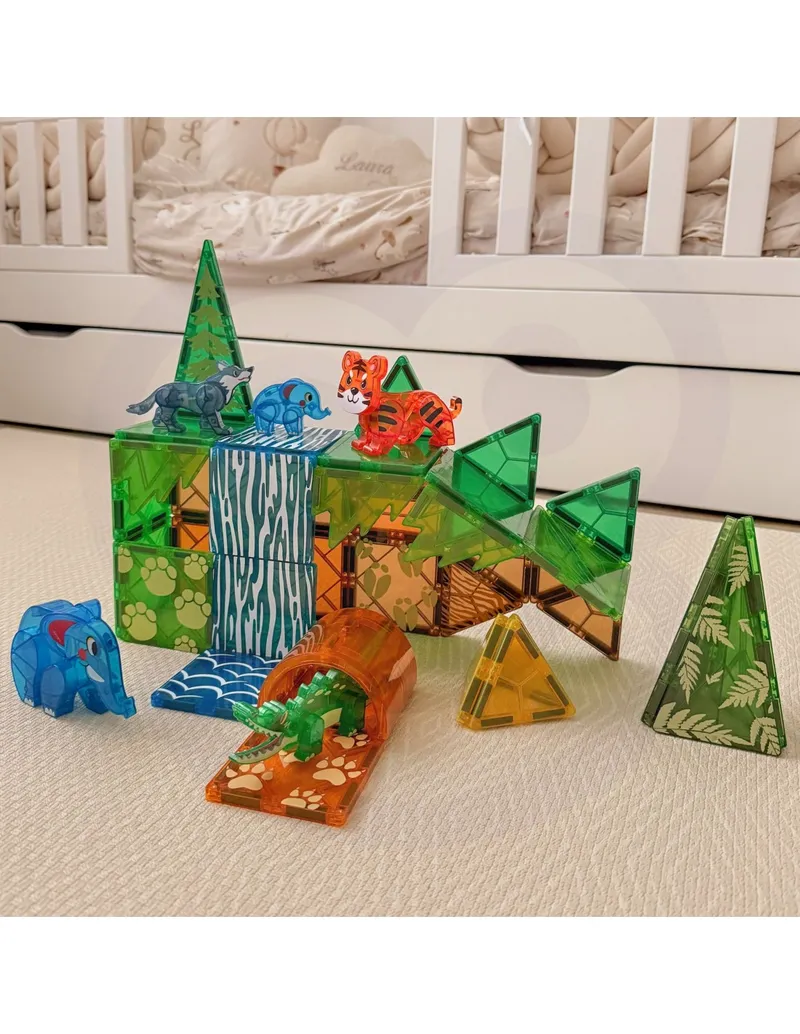 WOOPIE 558600 Klocki Magnetyczne 3D Dżungla 45 el