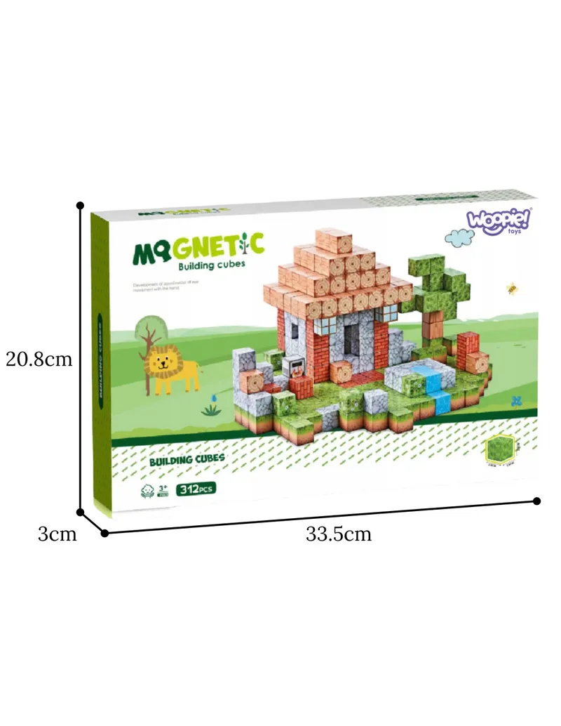 WOOPIE 55976 Klocki Magnetyczne Konstrukcyjne Świat Klocków 108 el