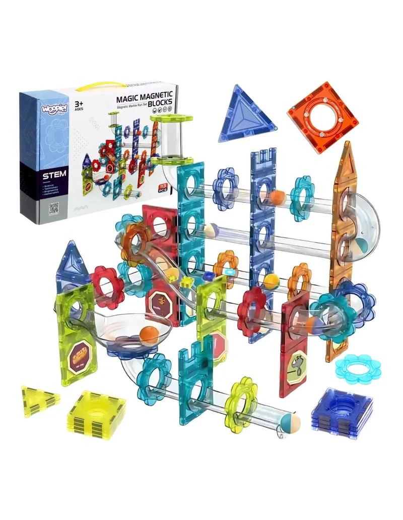 WOOPIE 55945 Klocki Magnetyczne Tor Kulkowy 113 el