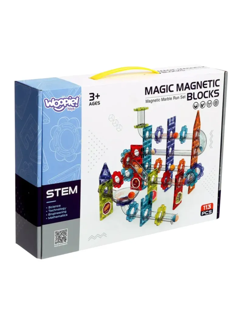 WOOPIE 55945 Klocki Magnetyczne Tor Kulkowy 113 el