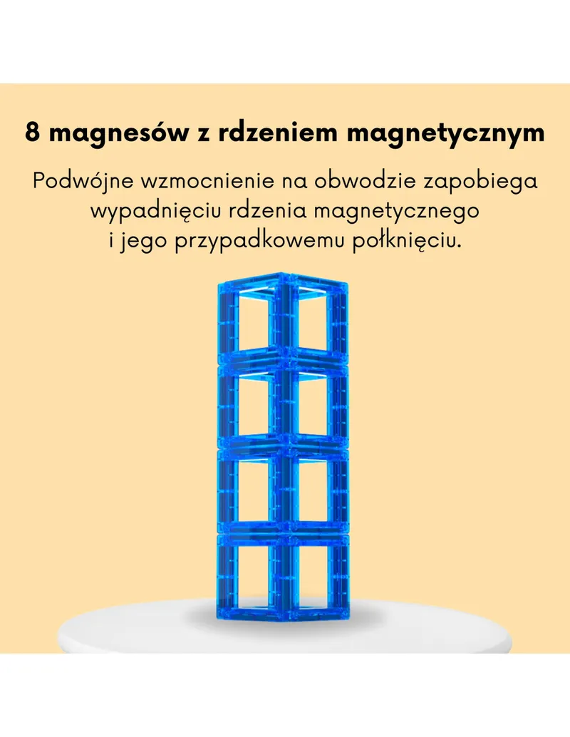 WOOPIE 54993 Klocki Magnetyczne Nauka Liter 70 el