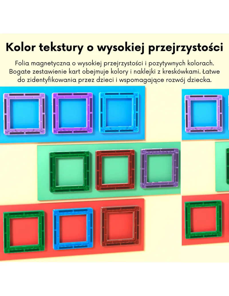 WOOPIE 54993 Klocki Magnetyczne Nauka Liter 70 el