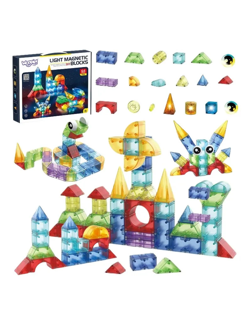 WOOPIE 54887 Klocki Magnetyczne 63 el
