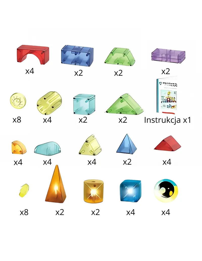 WOOPIE 54887 Klocki Magnetyczne 63 el