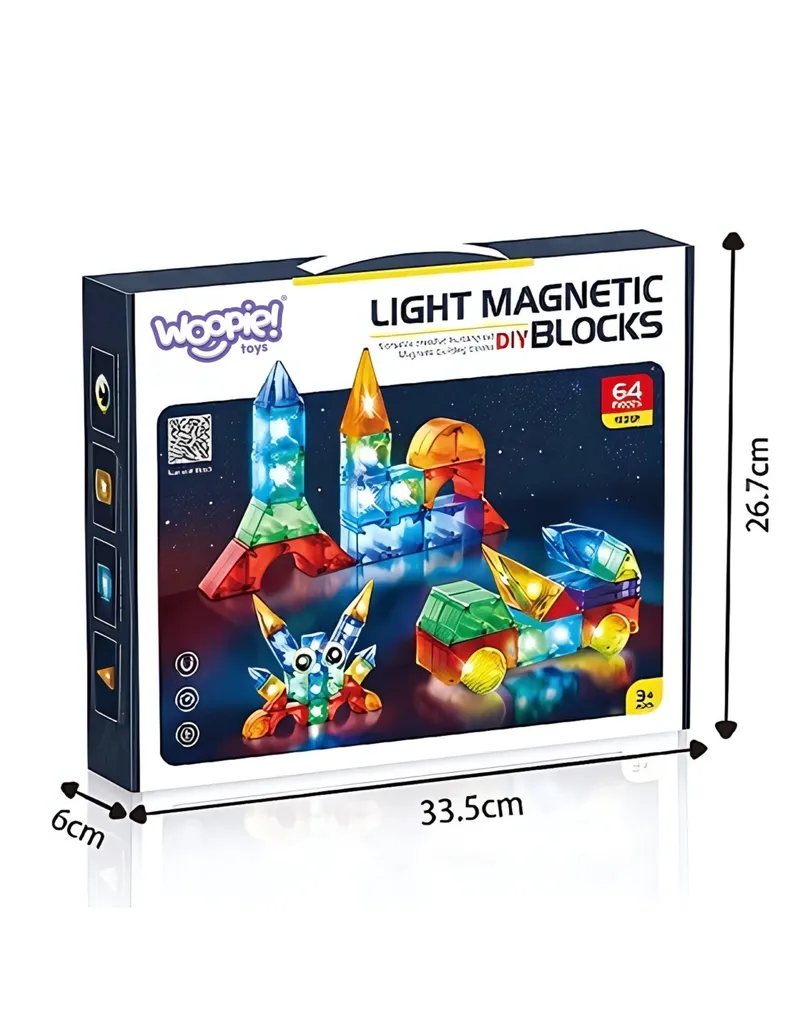 WOOPIE 54887 Klocki Magnetyczne 63 el