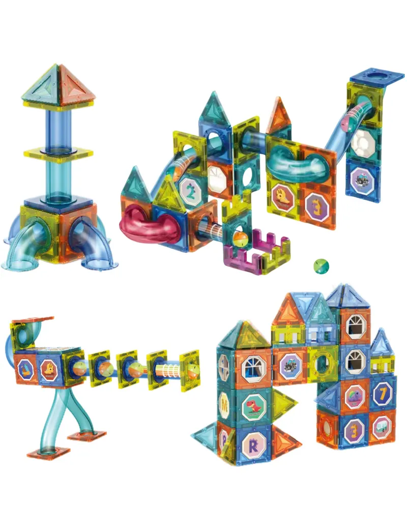 WOOPIE 54917 Klocki Magnetyczne Tor Kulkowy 42 el