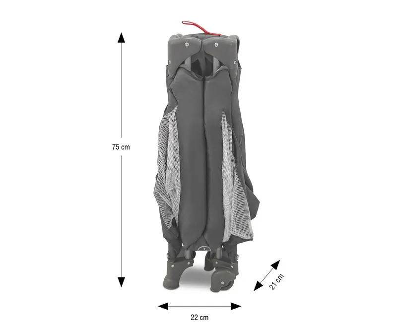 MILLY MALLY 445 Łóżeczko Turystyczne Mirage Dark Grey