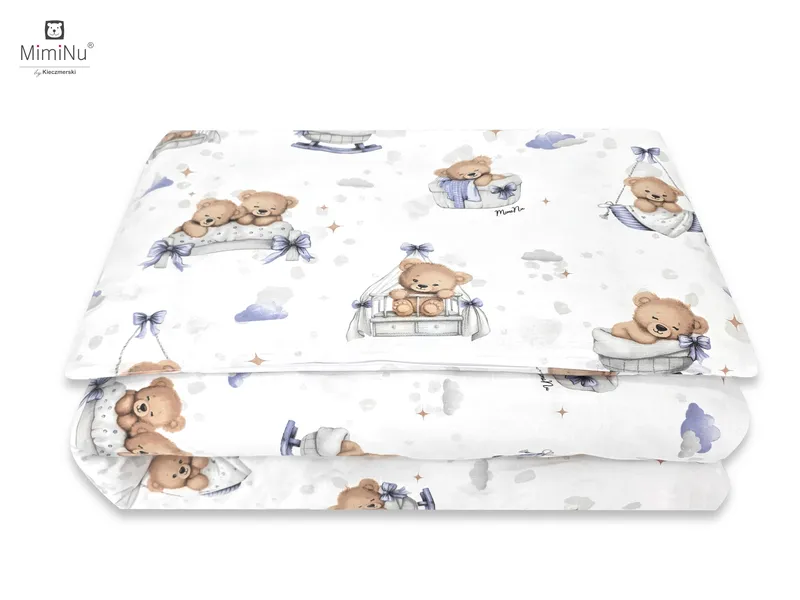 KIECZMERSKI Pościel C-2 100x135 cm MIMINU DESIGN Misiowe Sny Błękit