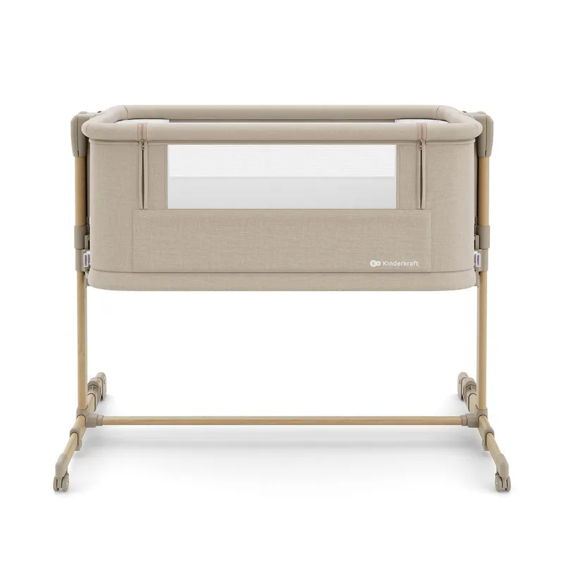 KINDERKRAFT Łóżeczko Dostawne NESTEE GROW 2 Beige Wood