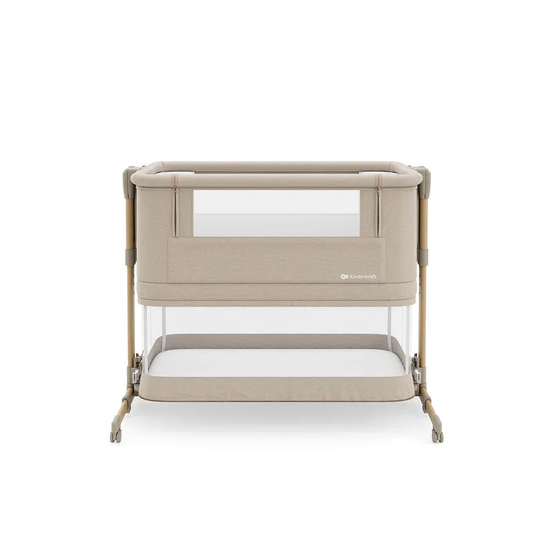 KINDERKRAFT Łóżeczko Dostawne NESTEE GROW 2 Beige Wood