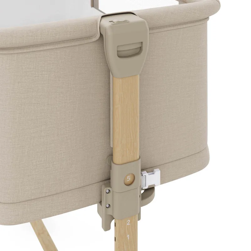 KINDERKRAFT Łóżeczko Dostawne NESTEE GROW 2 Beige Wood